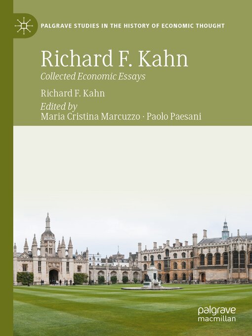 Title details for Richard F. Kahn by Maria Cristina Marcuzzo - Available